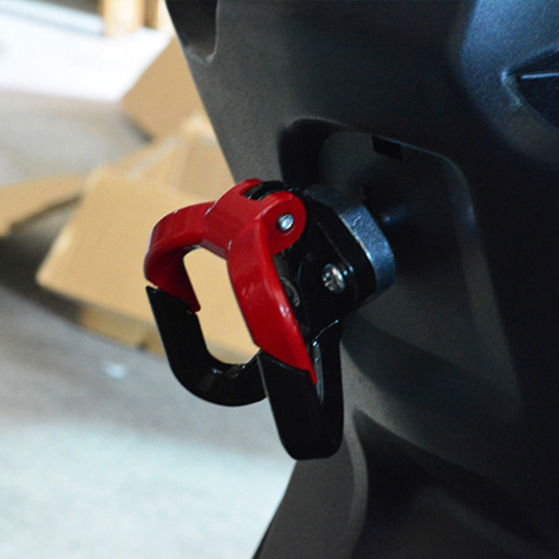 251201 Motorcycle hook, electric vehicle hook, aluminum alloy load-bearing double hanging hook, motorcycle front helmet hook Item Picture