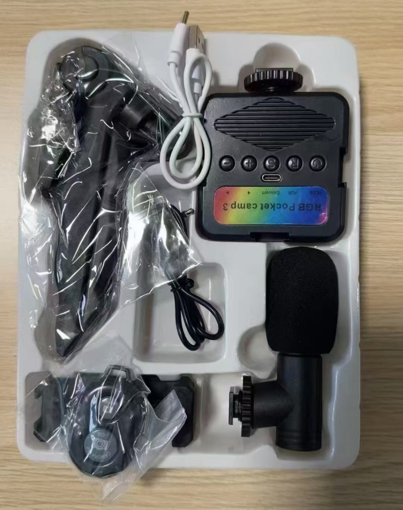 AY-49RGB luz de bolsillo de pierna de belleza para teléfono móvil en vivo juego de luz de bolsillo con micrófono con bluetooth luz de relleno Item Picture