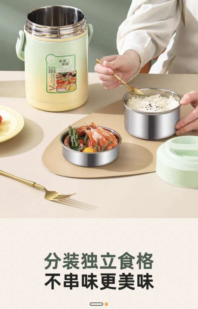 2026 New style insulated lunch box, 304 stainless steel pot, multi-layer rice bucket, office lunch box Application Scenario