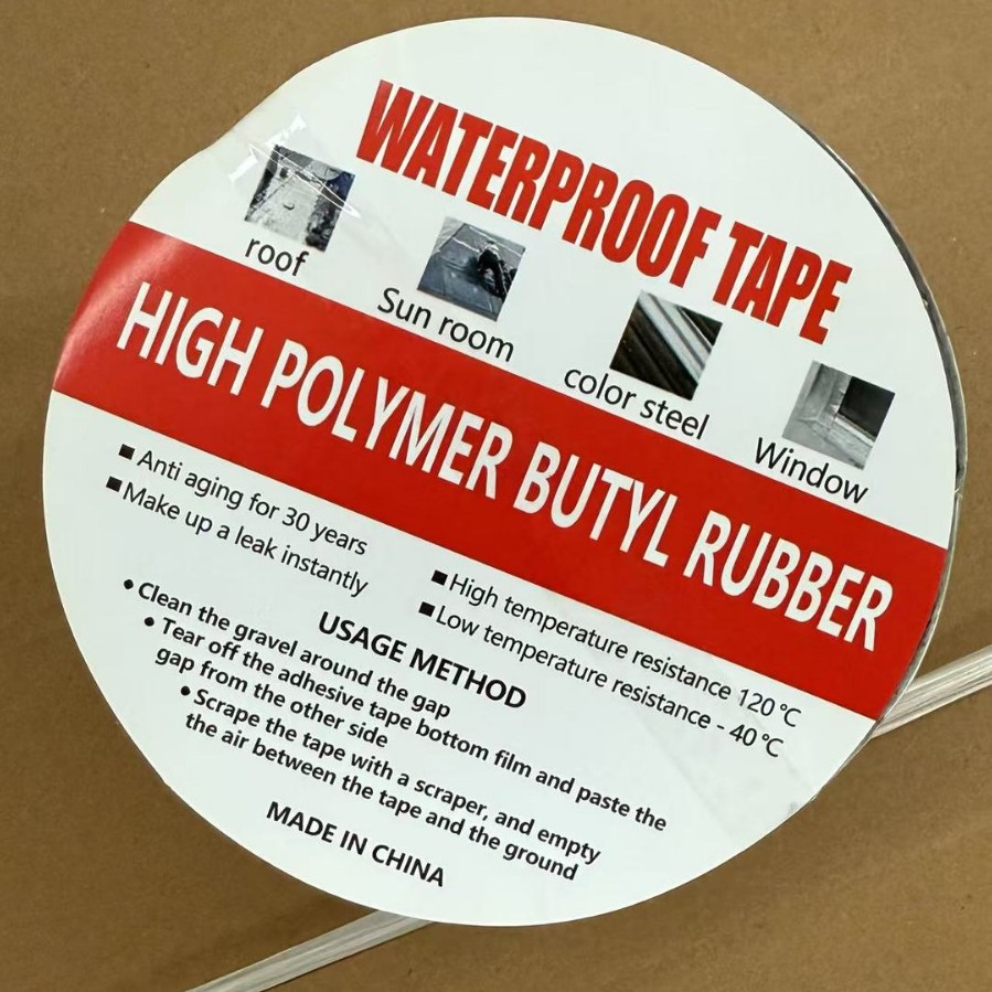Cross-border butyl tape, waterproof membrane, tape, self-adhesive aluminum foil sealing strip, color steel roof, kitchen pipe leak repair material Specification image