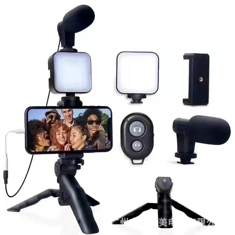 AY-49RGB luz de bolsillo de pierna de belleza para teléfono móvil en vivo juego de luz de bolsillo con micrófono con bluetooth luz de relleno Specification image