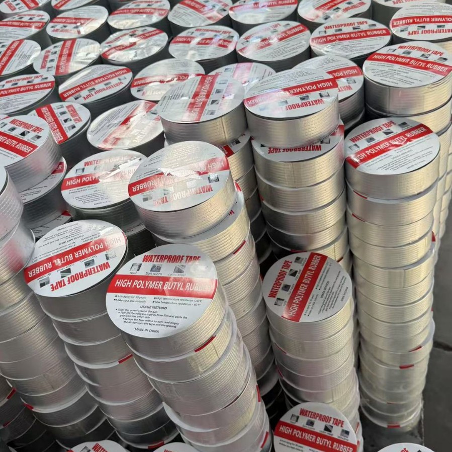Cross-border butyl tape, waterproof membrane, tape, self-adhesive aluminum foil sealing strip, color steel roof, kitchen pipe leak repair material details Picture