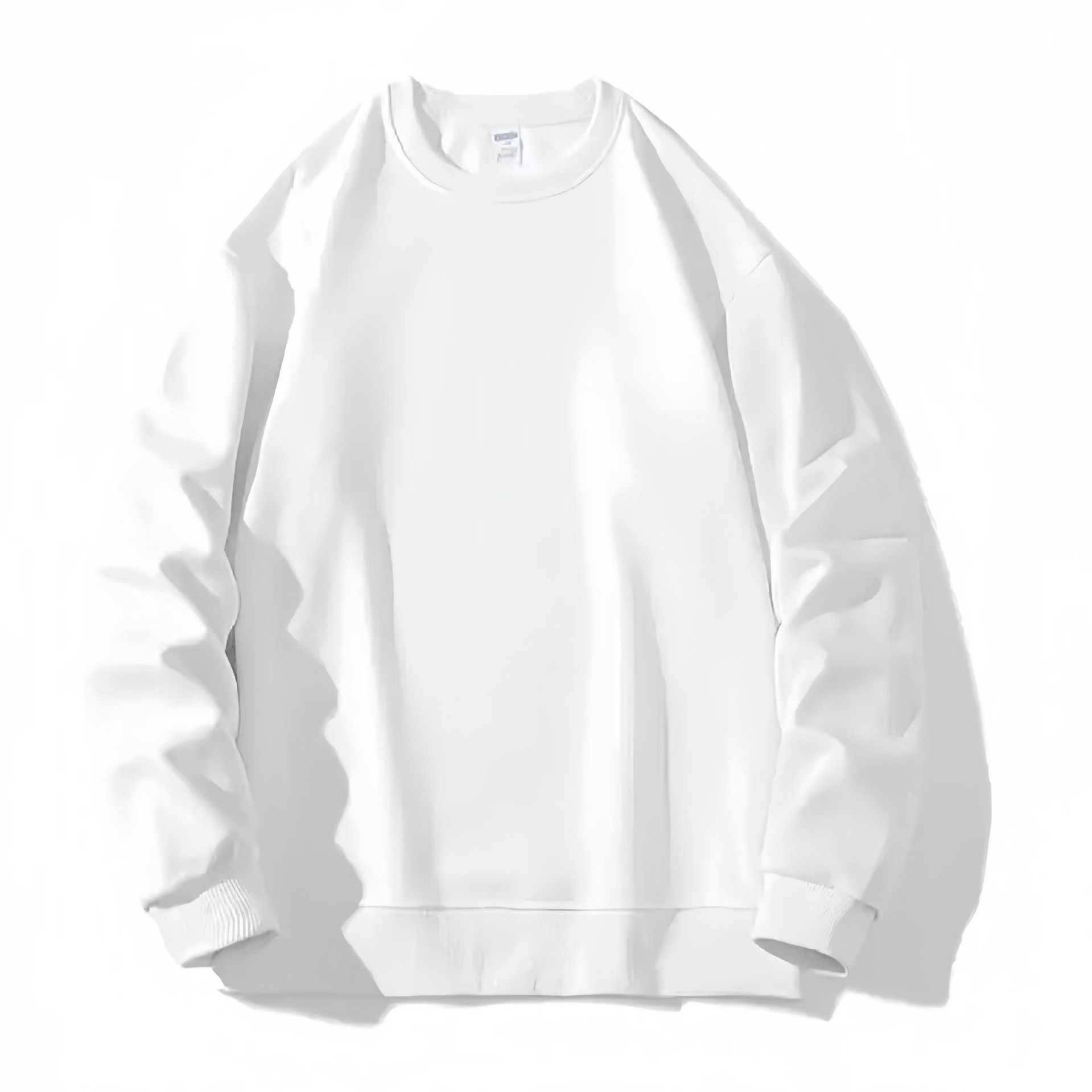 500g American heavy-duty solid color round-neck hoodie for men, autumn and winter fleece trendy brand white loose casual hoodless jacket Application Scenario