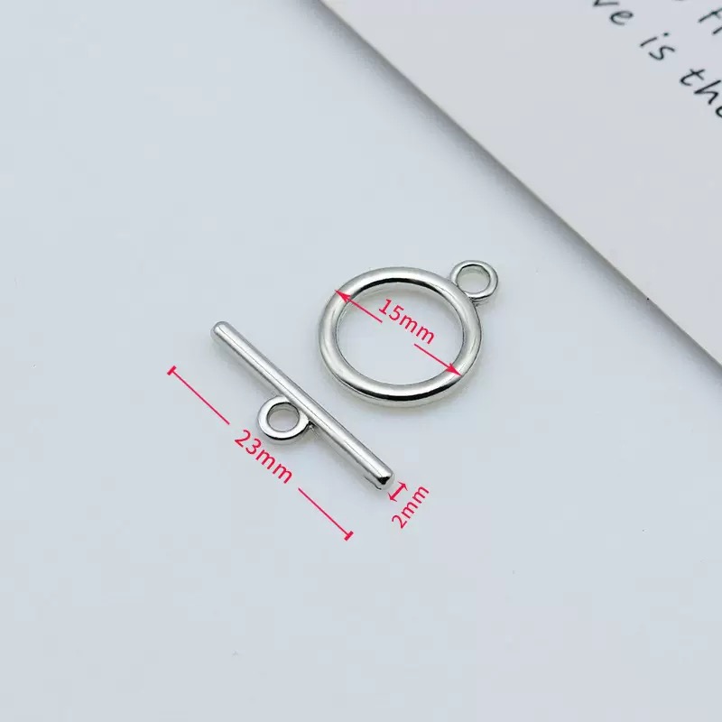 Multi-color T-shaped buckle, OT buckle, T-shaped clasp, inner diameter 15mm, thread thickness 2mm, length 23mm, DIY handmade necklace, bracelet and jewelry accessories details Picture