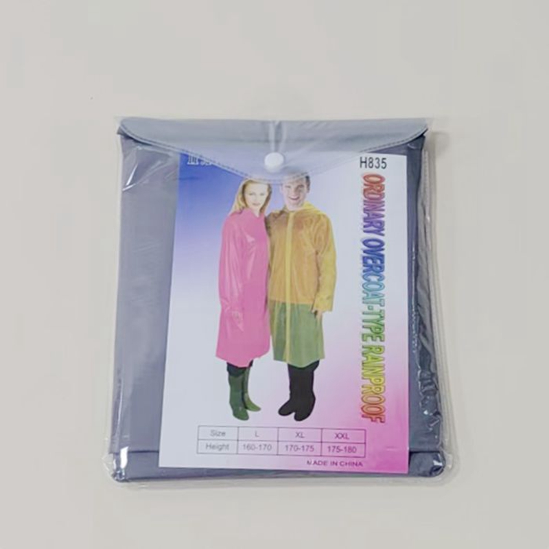 Liwang PEVA Adult long raincoat wholesale for rainy outdoor travel, hiking and mountain climbing details Picture
