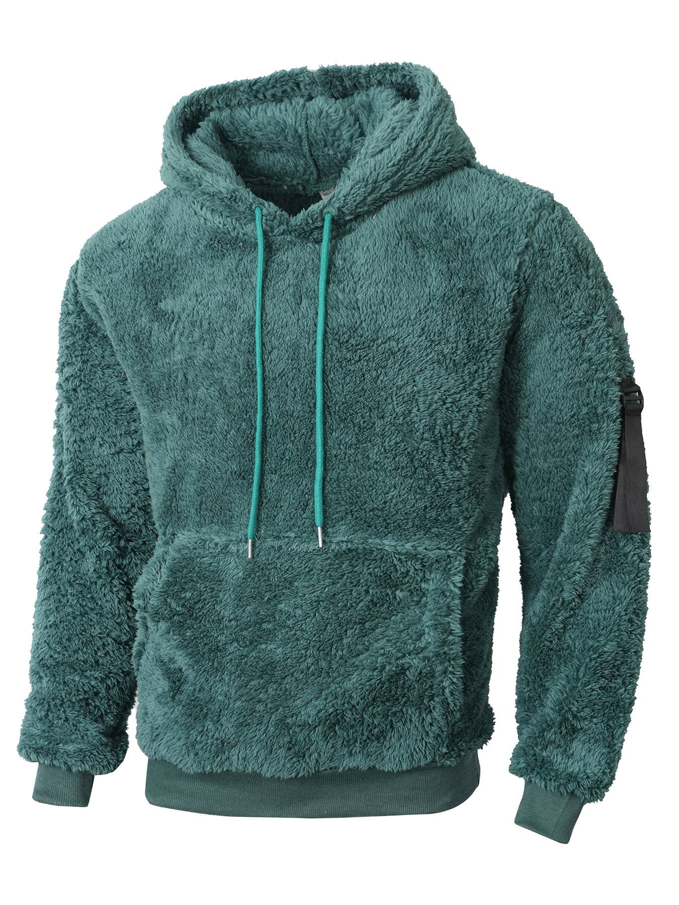 Aliexpress 2025 Autumn/Winter European and American fleece hooded casual commuting pullover men's sweatshirt Item Picture