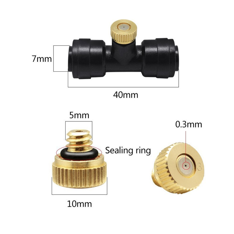 Courtyard terrace atomization spray cooling set, trampoline outdoor water spraying and humidification complete set of low-pressure spray cooling equipment Item Picture