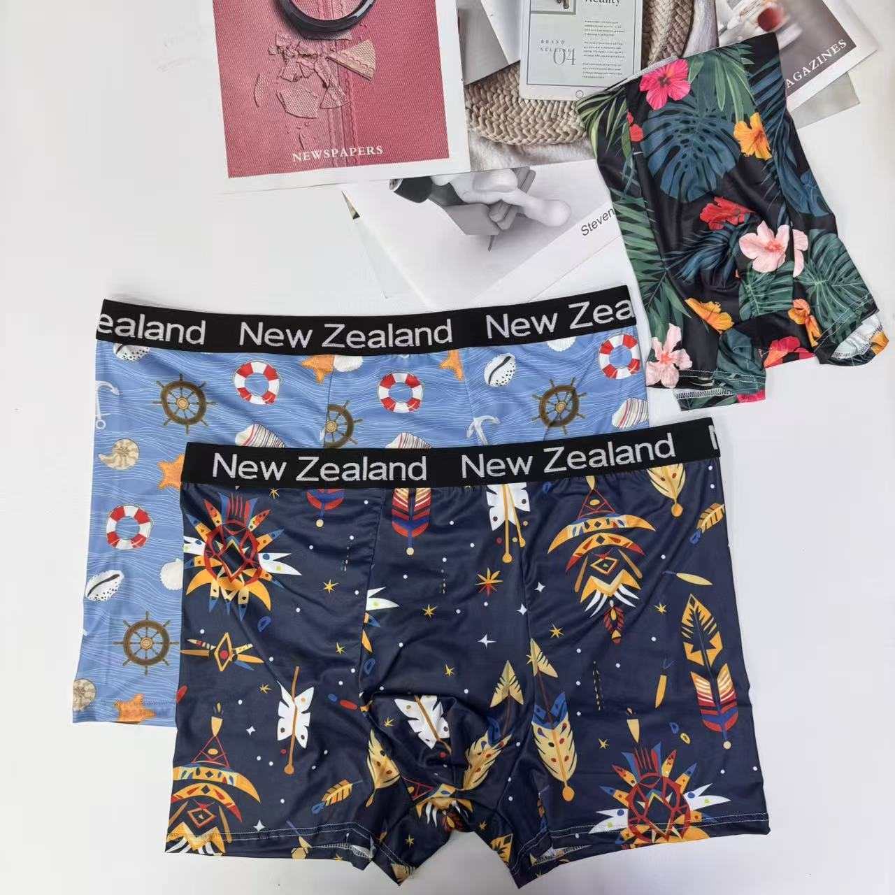 NZ009#New Zealand mens tamaño extra grande bragas comodidad bragas para hombres leche bragas de seda puede ser personalizado QNI