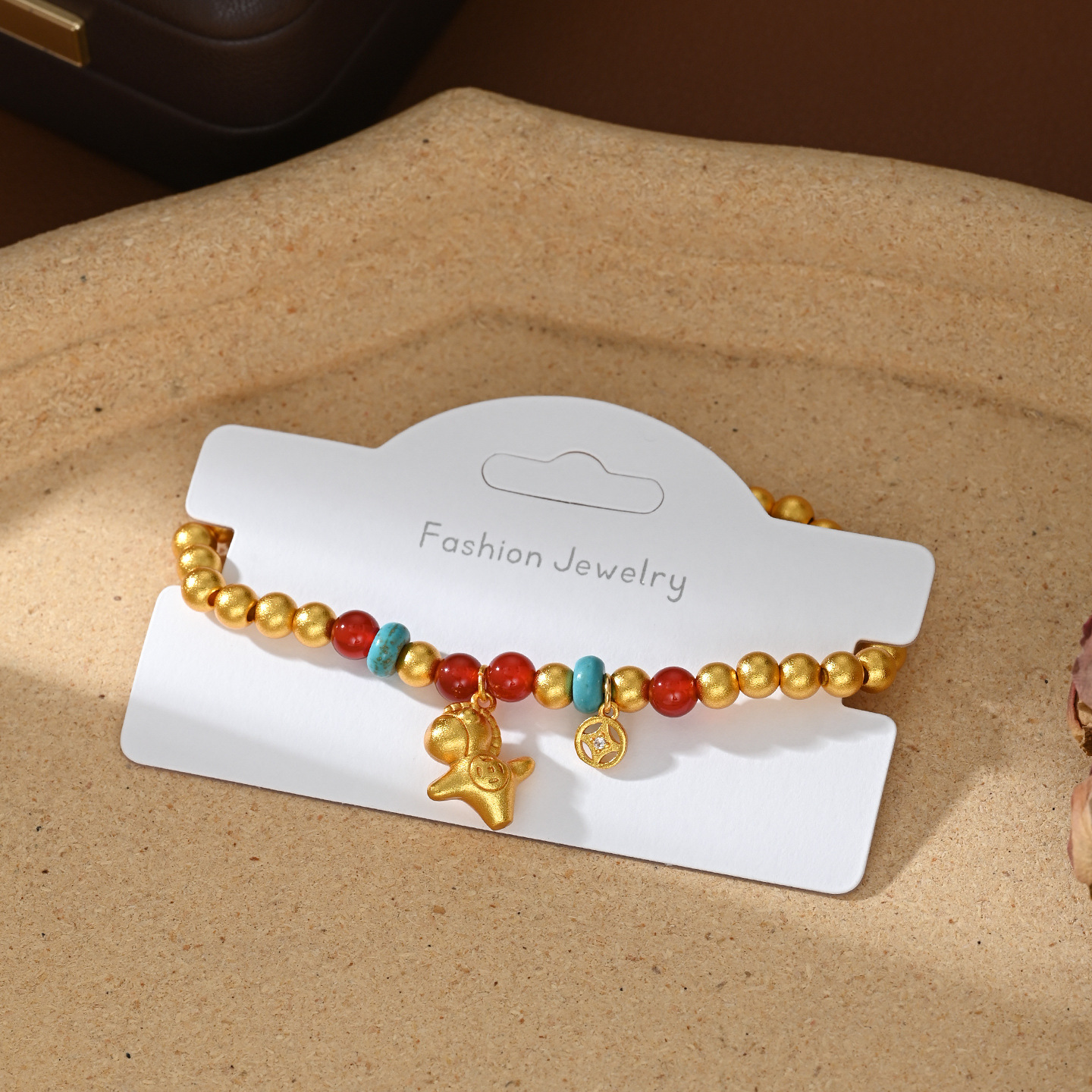 New Chinese-style gold bead bracelet, female pony copper coin pendant bracelet, Chinese-style gift jewelry supply details Picture