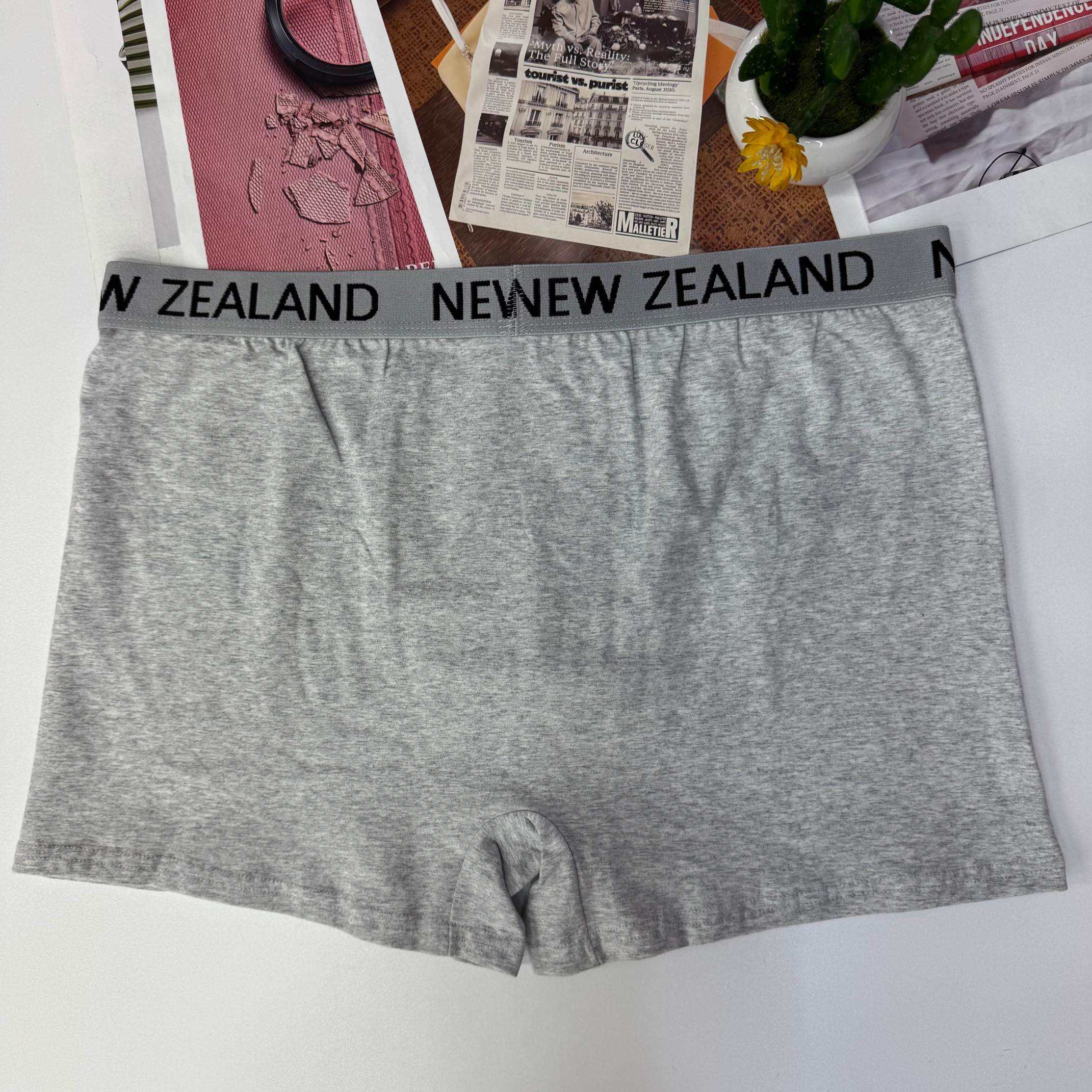 002#New Zealand calzoncillos de los hombres tamaño más grande jacquard cintura de los hombres boxers de algodón de color sólido calzoncillos de algodón de los hombres QNI details Picture