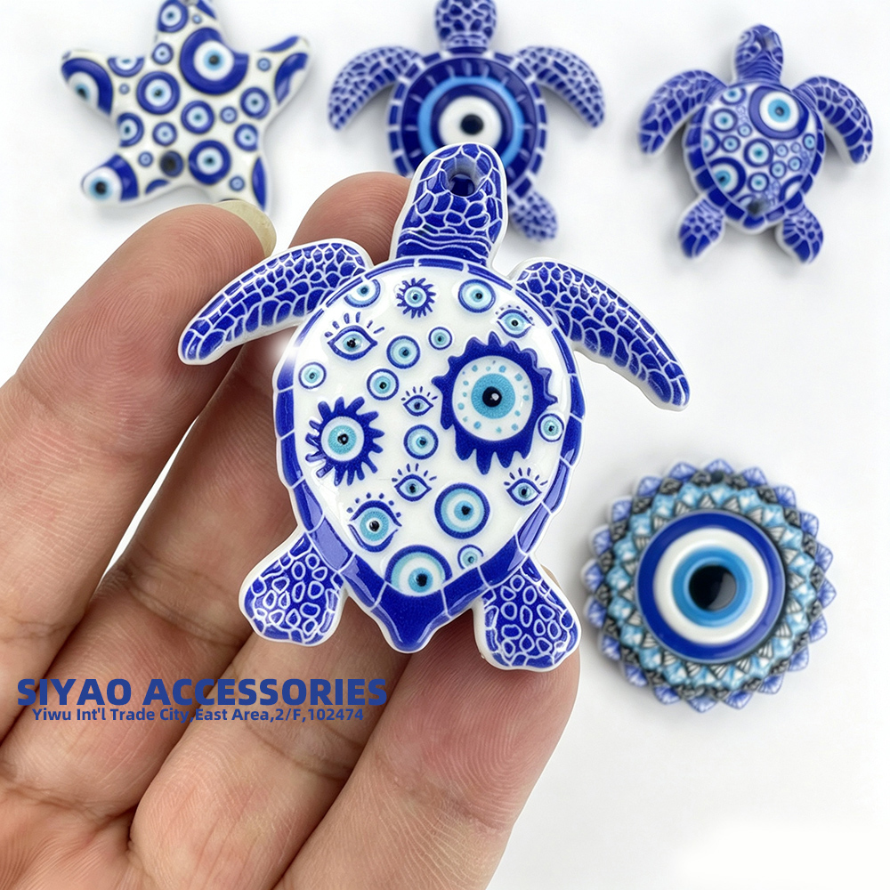 Devil's Eye Blue Eye Accessory Turkish Blue Eye Pendant Keychain Accessory Siyao Accessory WZXN Specification image