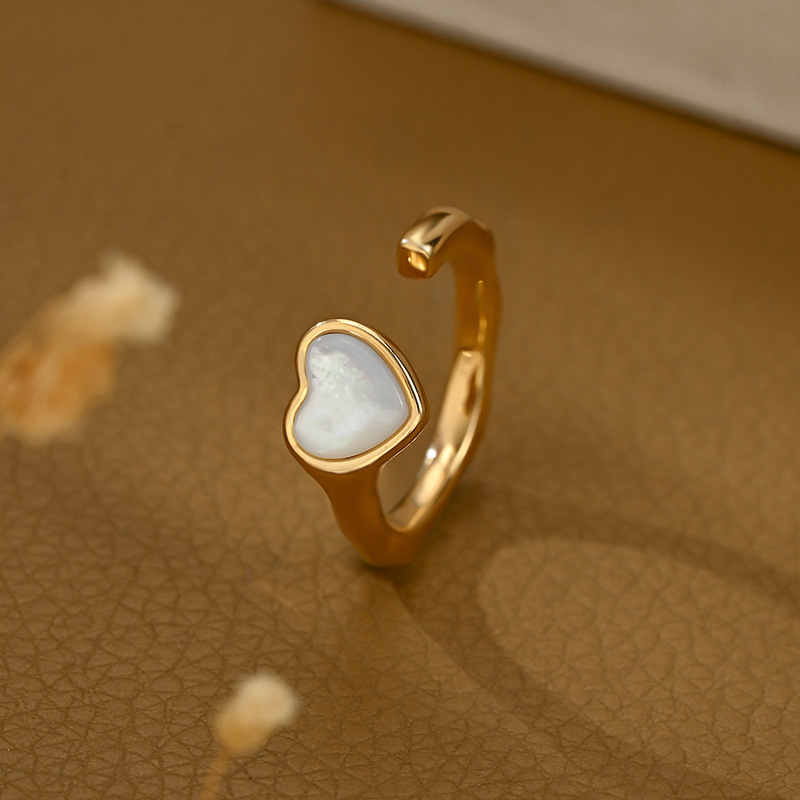 Baibei corazón abierto anillo mujer ajustable corazón anillo de oro simple temperamento decoración de la mano fuente Application Scenario