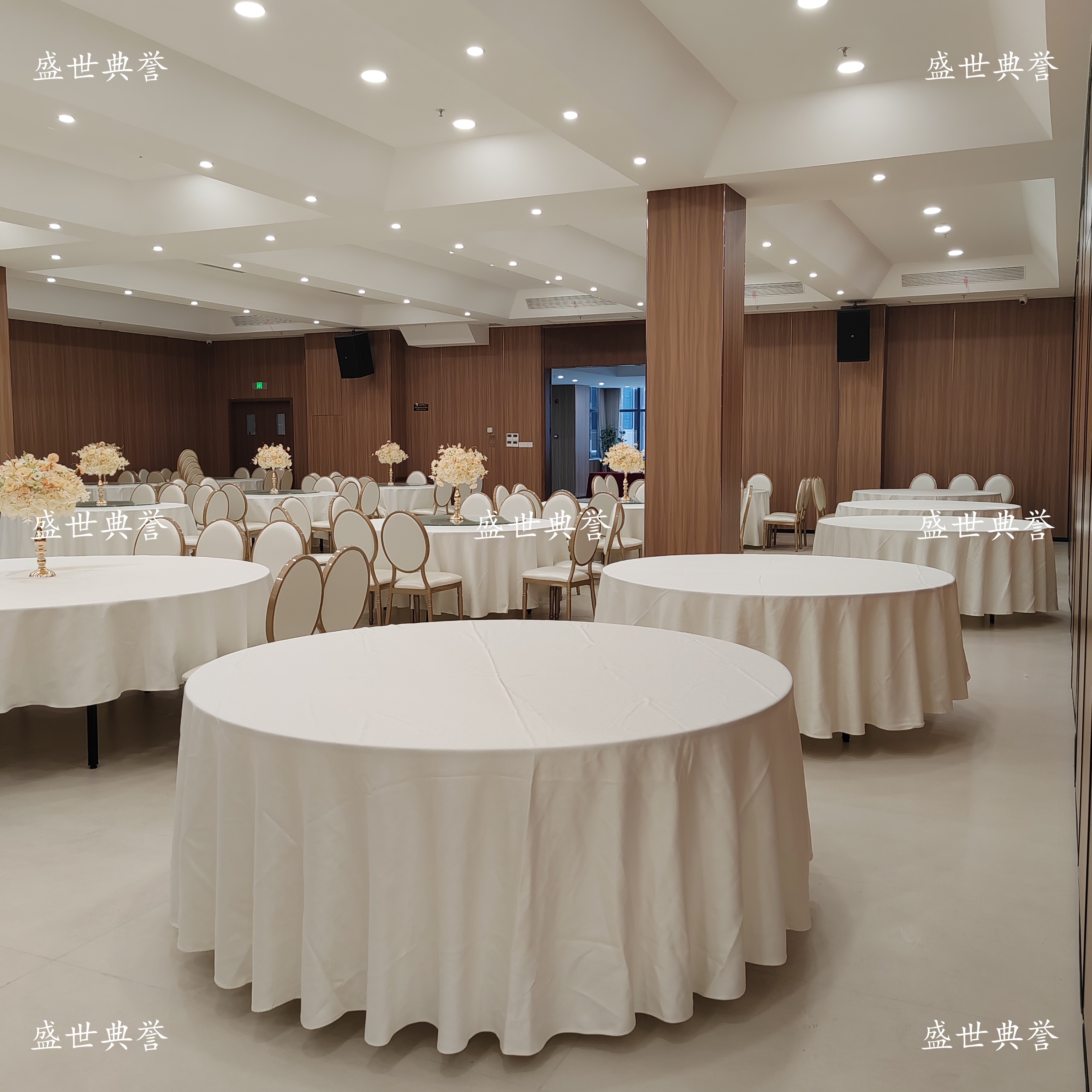 Ningbo factory direct sales of catering linen, hotel banquet hall tablecloths, restaurant wedding banquet solid-color tablecloths, home banquet round table cloths Specification image