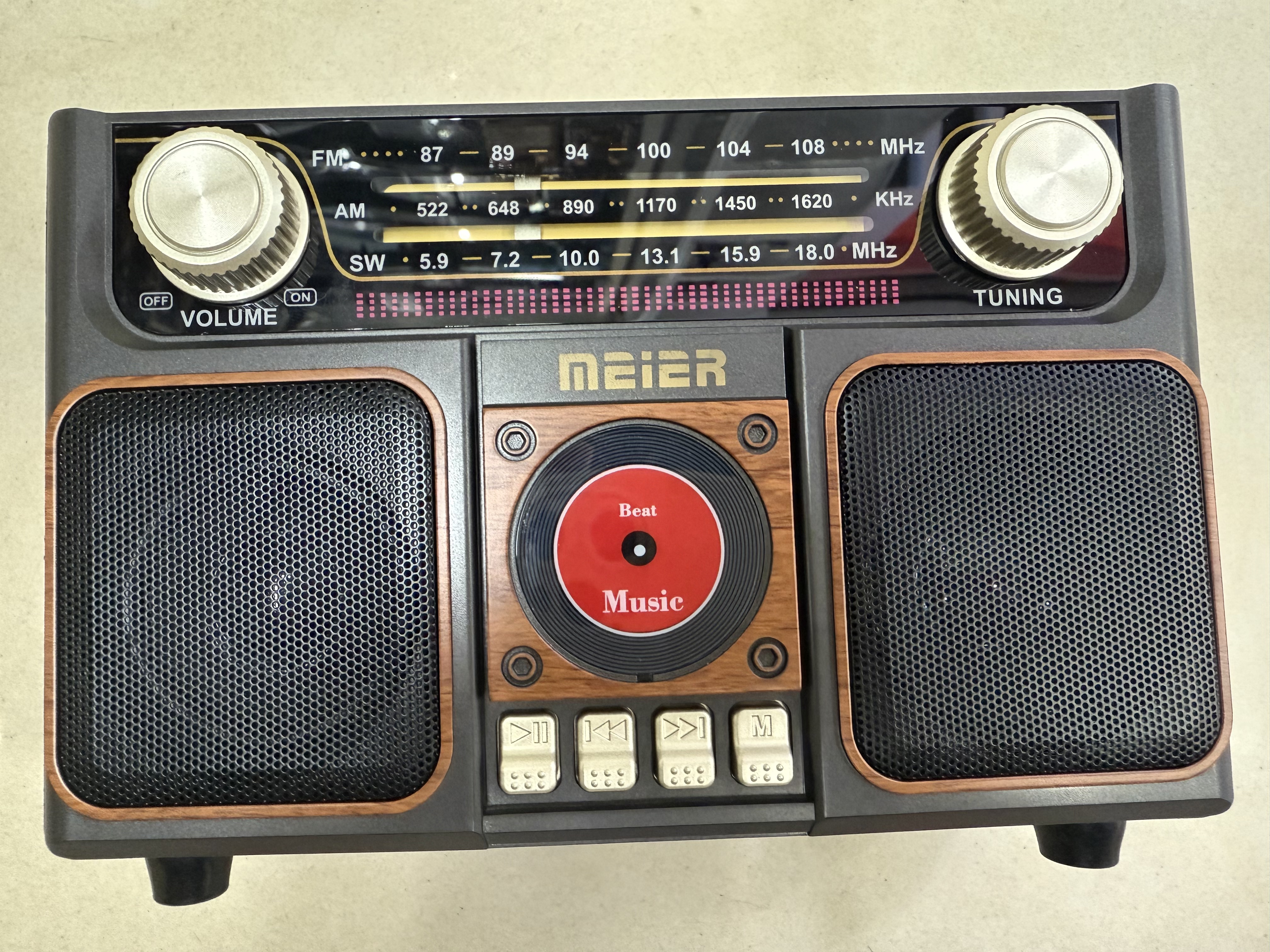MD-1305, MD-1306, MD-1307 vintage radio, Bluetooth speaker, wood grain, multi-band, multi-functional desktop ornament, USB music, TF card for playing music, suitable for the elderly Specification image