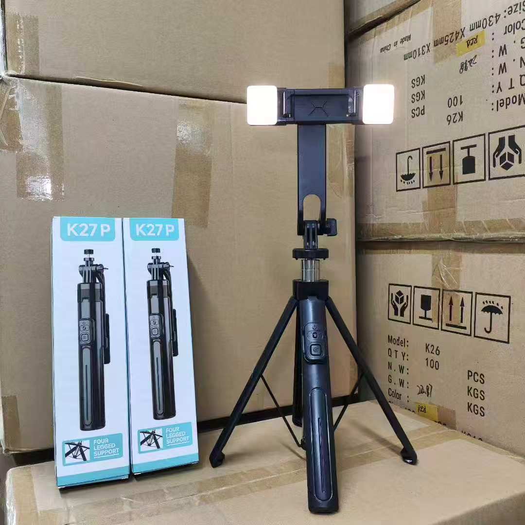 Crossover nuevo teléfono móvil bluetooth selfie stick stand stand stand de mano estabilizador tripode en vivo, k27p detail image 7