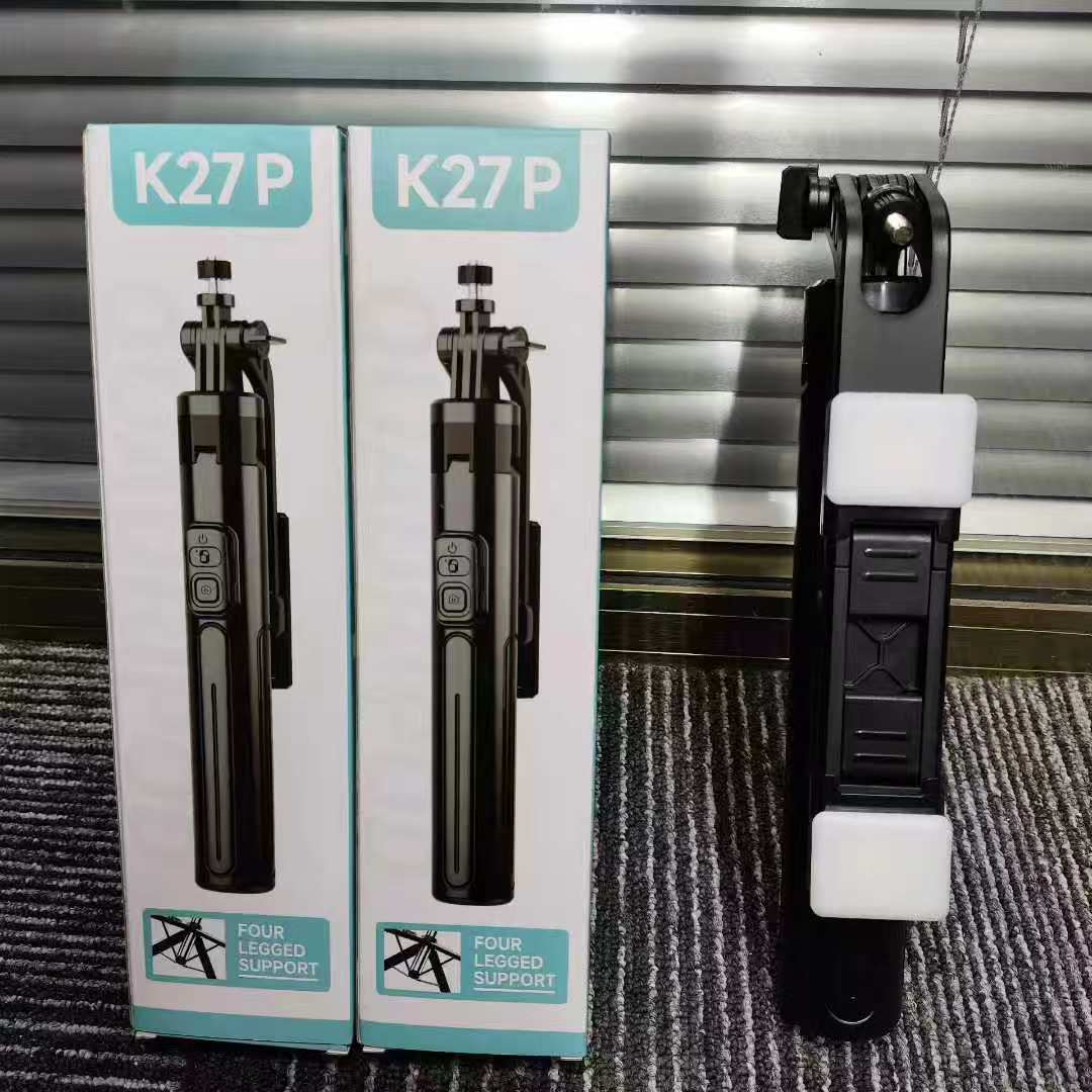 Crossover nuevo teléfono móvil bluetooth selfie stick stand stand stand de mano estabilizador tripode en vivo, k27p detail image 3