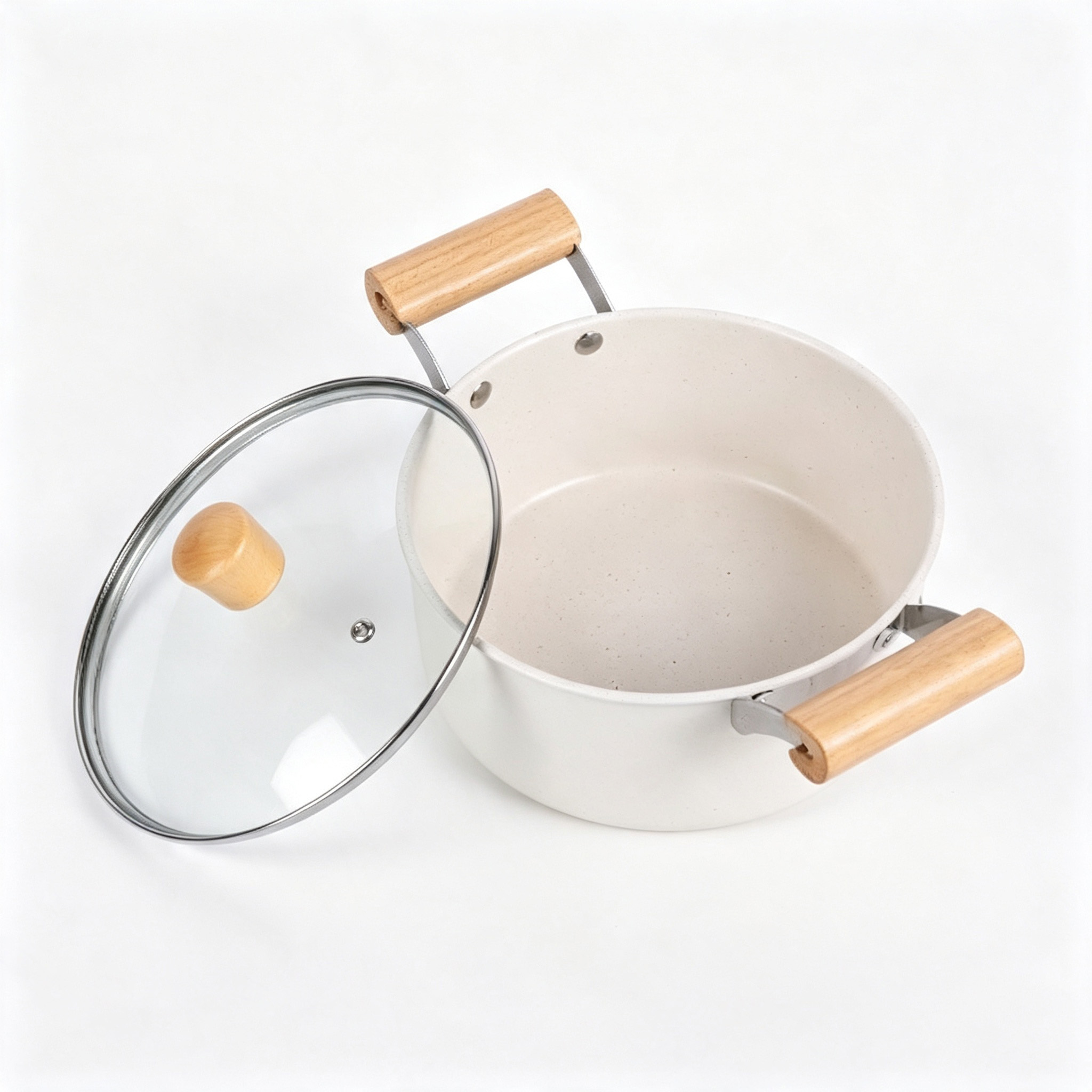 CGUCOOK cross-border blast sartén de piedra de arroz con mango de madera arroz blanco antiadherente ánforas sartén japonés crema antiadherente cocina de inducción universal Item Picture