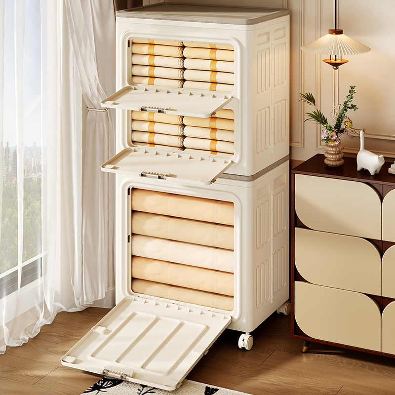 【CL】26Q3#3066-2 Folding storage box, plastic storage cabinet, storage cabinet Specification image