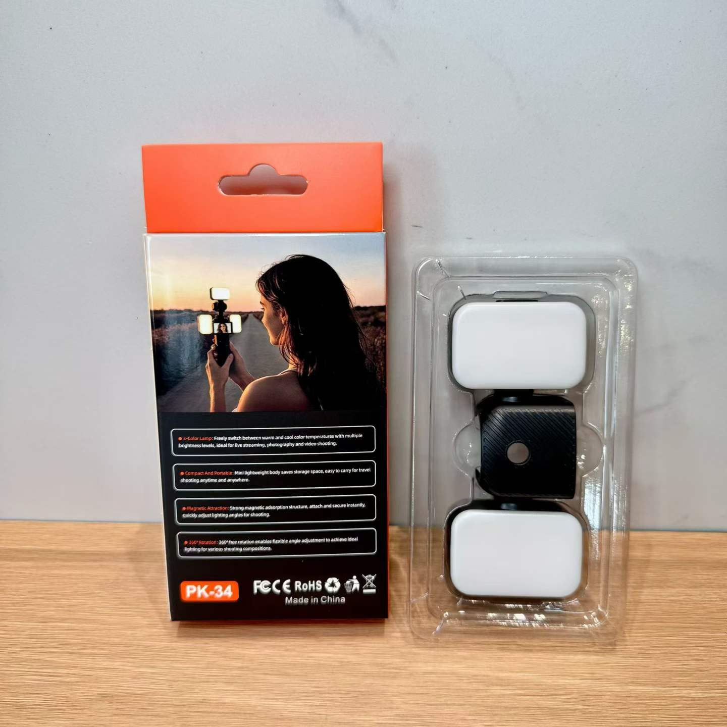 Aplicable DJ dji pocket3 luz de recarga tipo de succión magnética lámpara de bolsillo de desmontaje rápido lingelink cámara deportiva luz de fotografía detail image 2