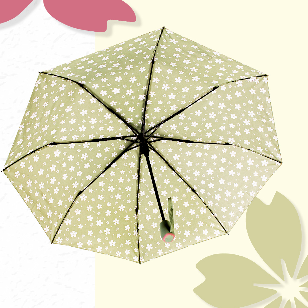 Xingbao Umbrella 3133A Cherry Blossom Colorful Four-Color Folding Umbrella is waterproof and suitable for both sunny and rainy days. It is a portable and lightweight cherry blossom umbrella and windproof umbrella Item Picture