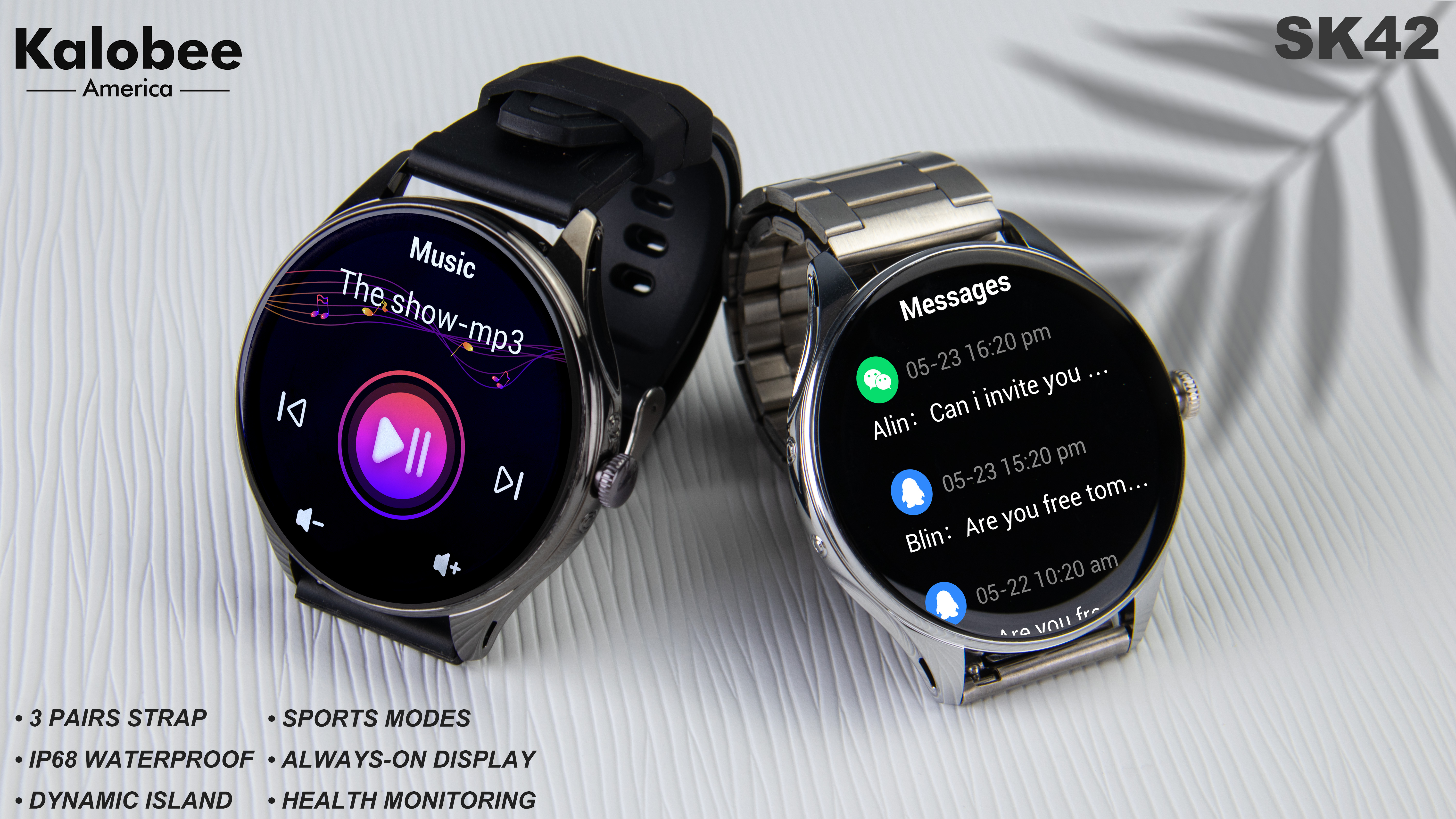 SK42 frecuencia cardíaca sueño sangre oxigenación respiración entrenamiento bluetooth llamada wechat SMS software información notificación recepción reloj inteligente apto para adolescentes multi-idioma múltiples modos deportivos colección de datos deportivos reloj inteligente