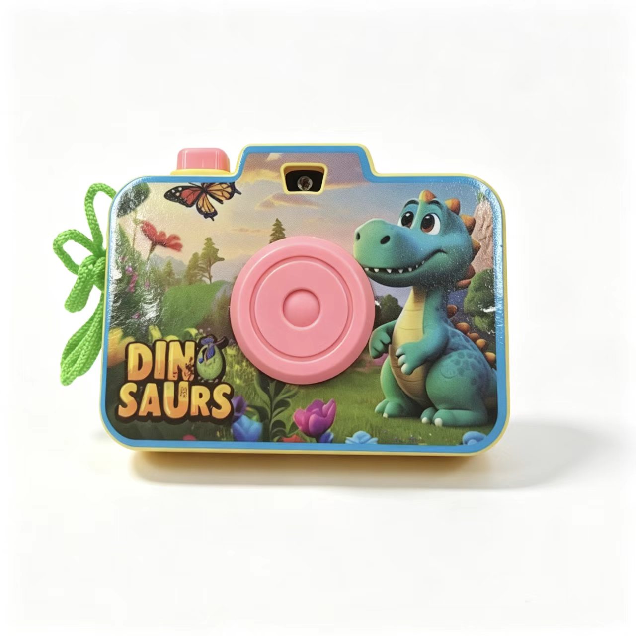 Dinosaur toy camera, children's simulation viewfinder camera, boy playing house, small toy with lanyard