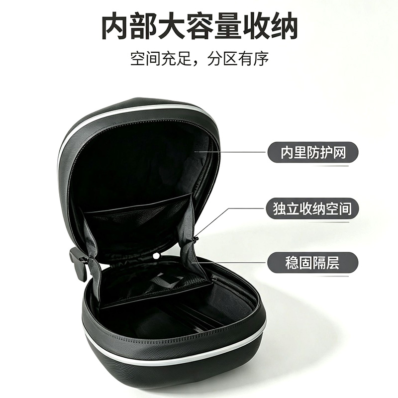 TQ-337 bicycle hard shell bag, quick-release electric scooter hard shell bag, hard shell EVA front bag, handlebar front hanging bag, folding balance bike handlebar first bag details Picture