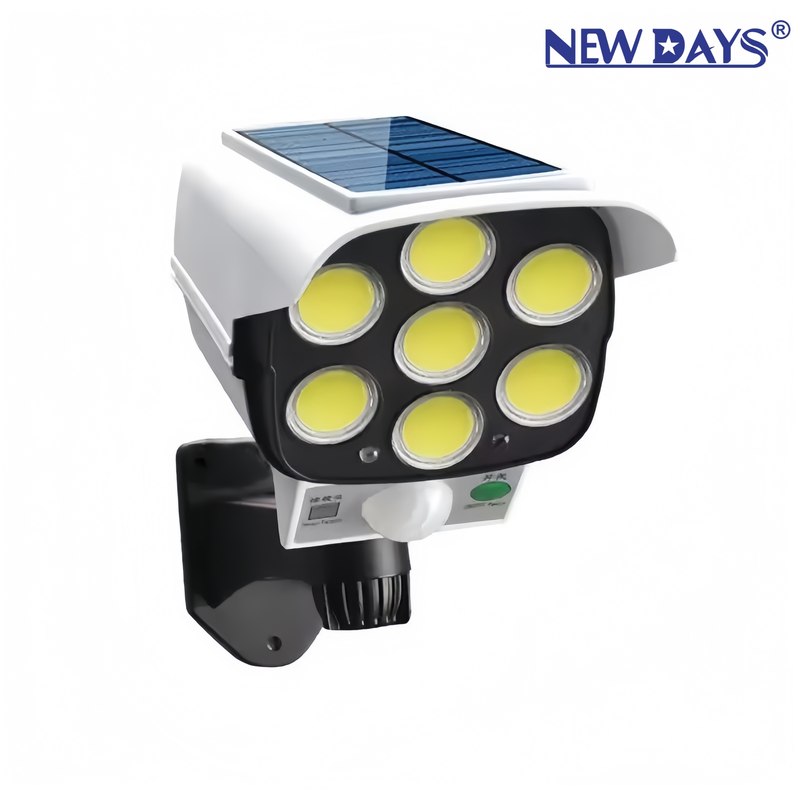 NEWDAYS marca transfronteriza nueva luz de monitoreo de simulación solar led COB humano sensor ángulo ajustable luz de emergencia luz de patio al aire libre Item Picture