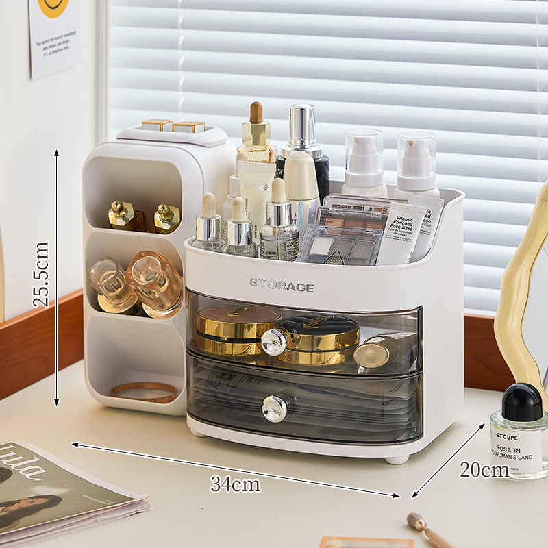 【CL】26Q3#3095 Multi-functional desktop Storage Box, beaded file organization box, storage box, organization and storage supplies storage box Specification image