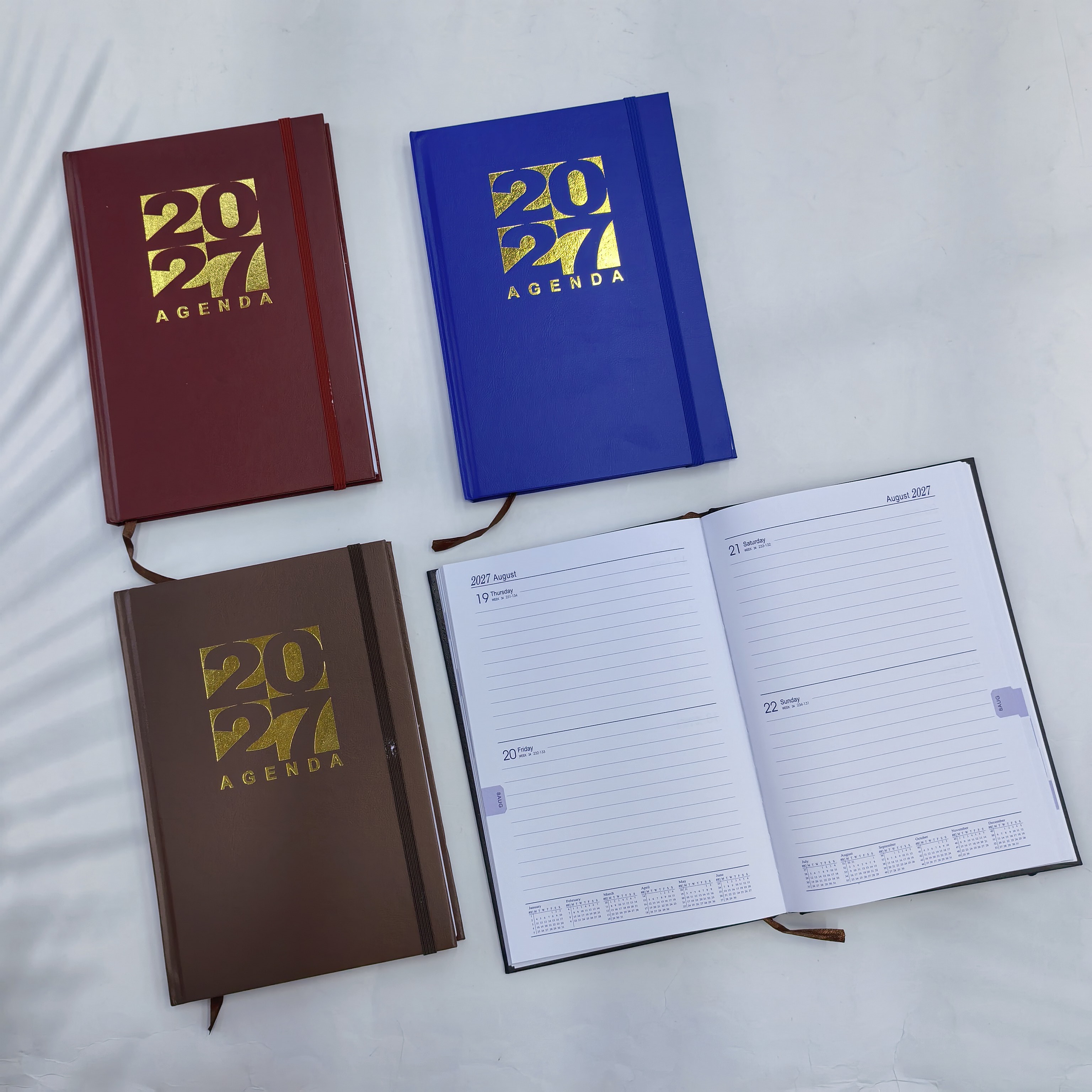 2027 Weekly calendar in English, multiple series, four pictures mixed, A5/48K annual calendar, this schedule, this French, Portuguese, Spanish, and Arabic supports customization pic 9