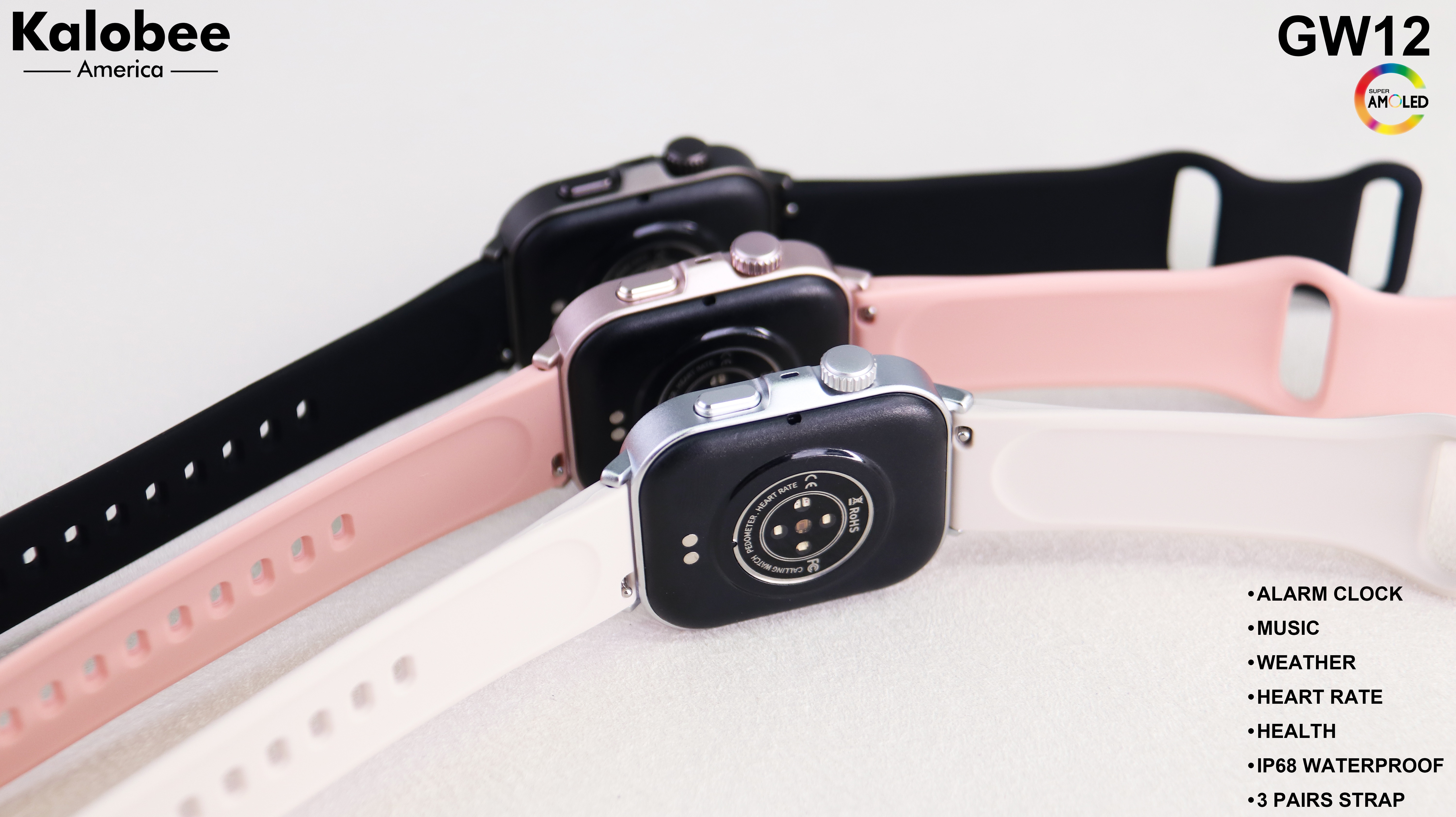 GW12 frecuencia cardíaca sueño oxígeno sangre respiración entrenamiento bluetooth llamada wechat SMS software información notificación recepción reloj inteligente adecuado para adolescentes multi-idioma múltiples modos deportivos colección de datos deportivos reloj inteligente Application Scenario