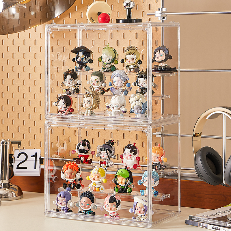 【CL】26Q3#3091 Genshin Impact MOE Doll Transparent Acrylic Figurine Storage Box Ceramic Craft Ornament Small Ornament Collection and Display Box details Picture