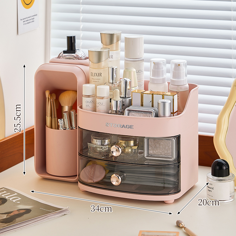 【CL】26Q3#3096 Desktop Storage Box, Multi-layer acrylic cosmetic storage box, desktop organizing and partitioning box, storage box Application Scenario