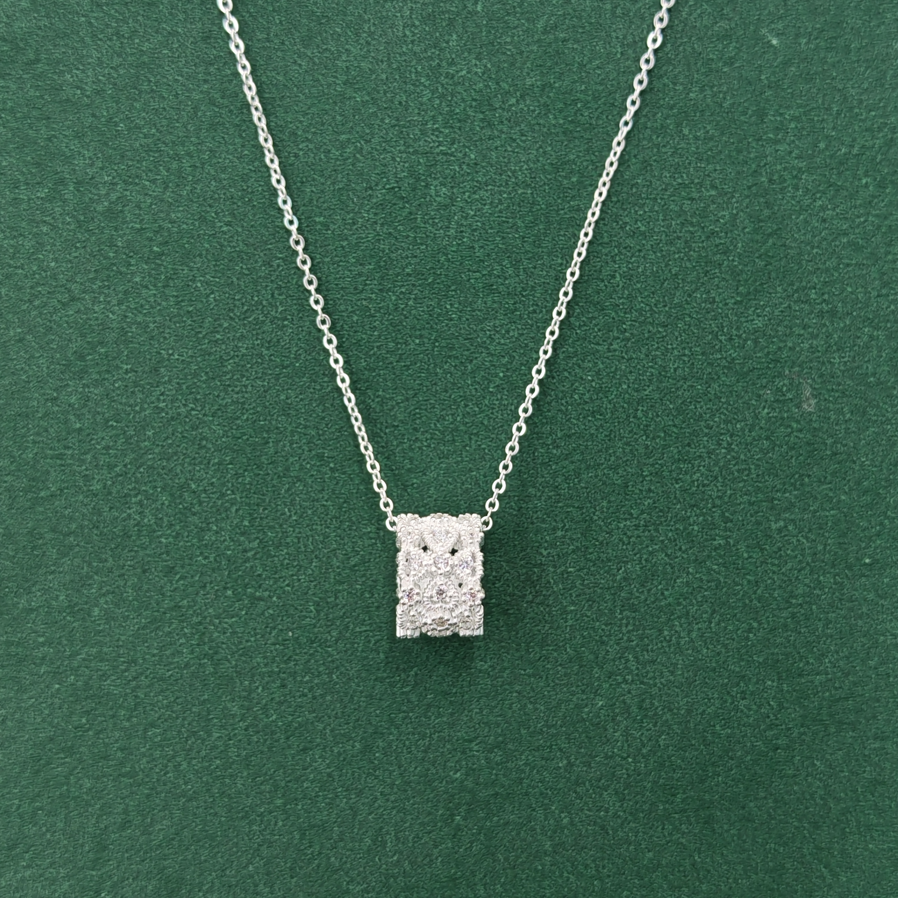 APOTIE oper vertic temperamento patchwork circón cuatro hojas colgante collar mujer S925 plata esterlina elegante moda clavícula cadena adornos details Picture