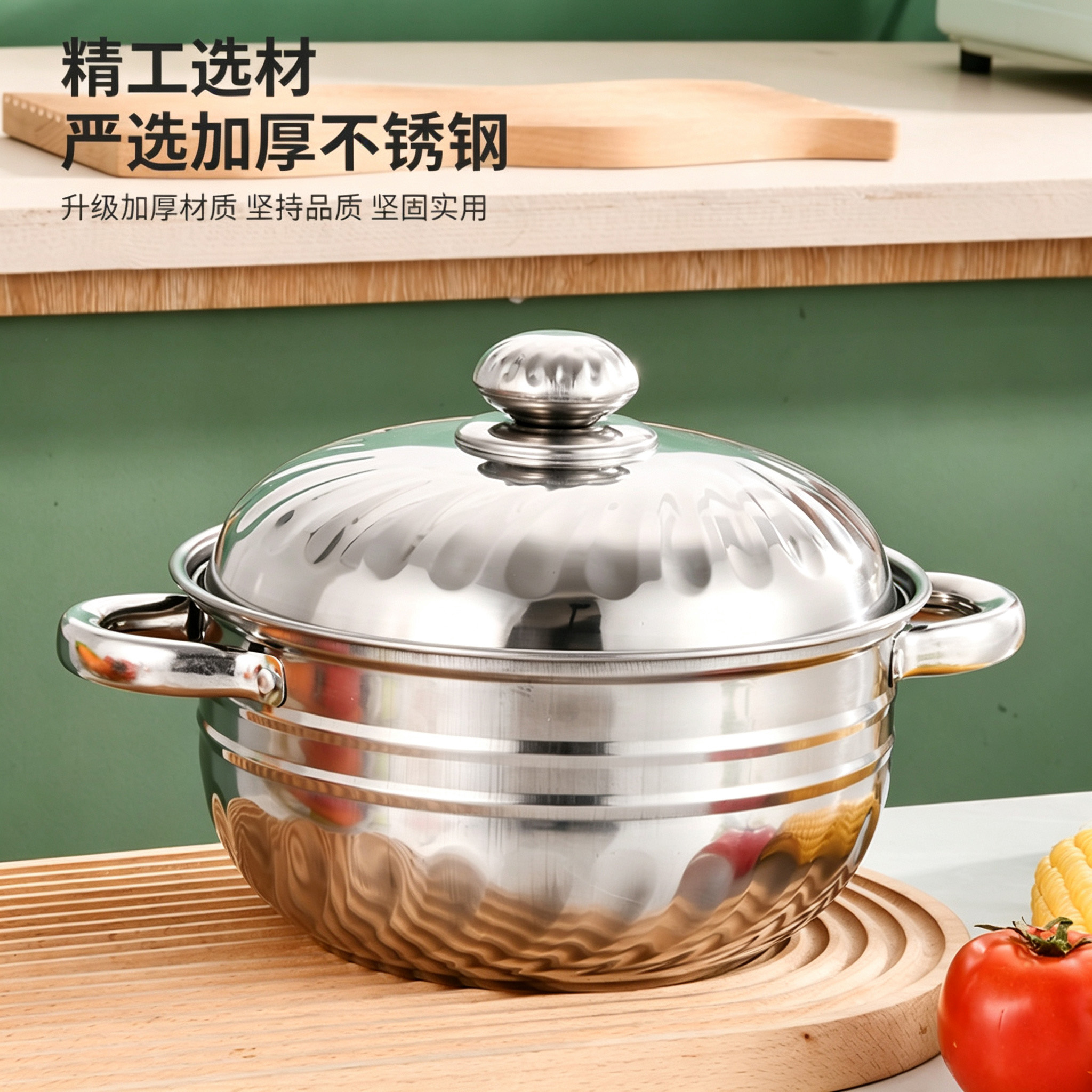 مقلاة من المقلاة المصنوعة من الفولاذ المقاوم للصدأ من طراز CGucookوك (8 أطباق من المقلاة المصنوعة من الفولاذ المقاوم للصدأ Application Scenario