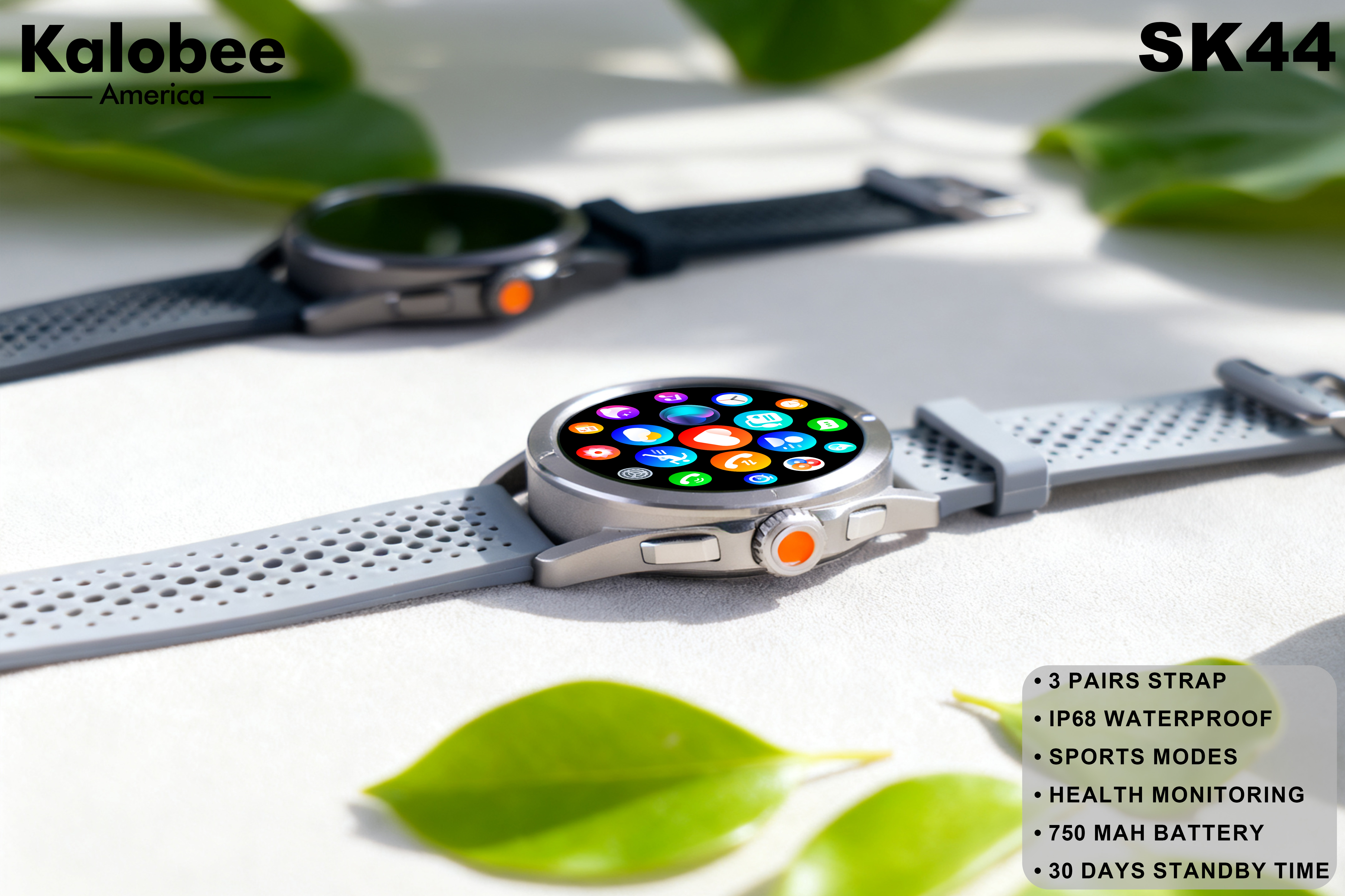 SK44 frecuencia cardíaca sueño sangre oxígeno respiración entrenamiento bluetooth llamada wechat SMS software de notificación de información recepción reloj inteligente apto para adolescentes multi-idioma múltiples modos deportivos colección de datos deportivos reloj inteligente Specification image