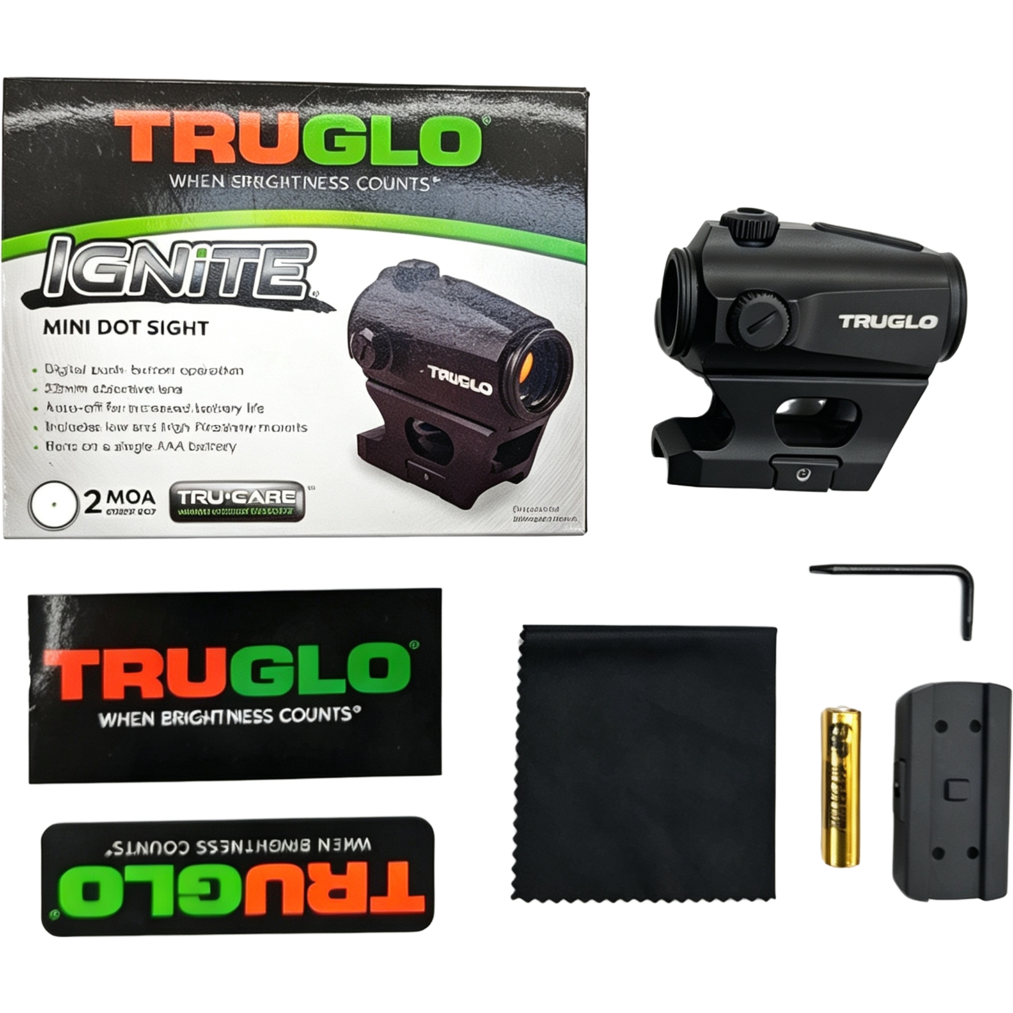 T-brand mini red dot quickshot IGNITE 2MOA red dot sight al aire libre tactical metal mira Item Picture