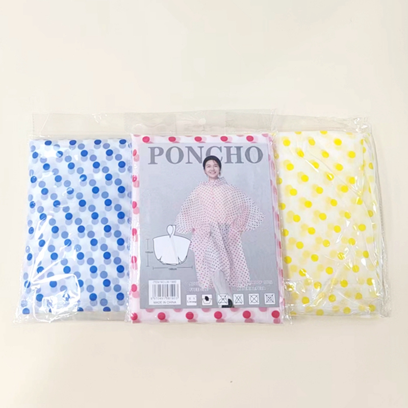Li Wang EVA's new trendy flower-dot raincoat for outdoor tourist attractions, mountain climbing and hiking, wholesale and direct sales Specification image