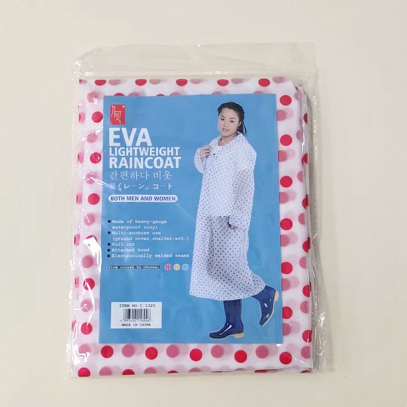 Gasin wholesale nuevo EVA adulto flower dot raincoat outdoor trekking raincoat