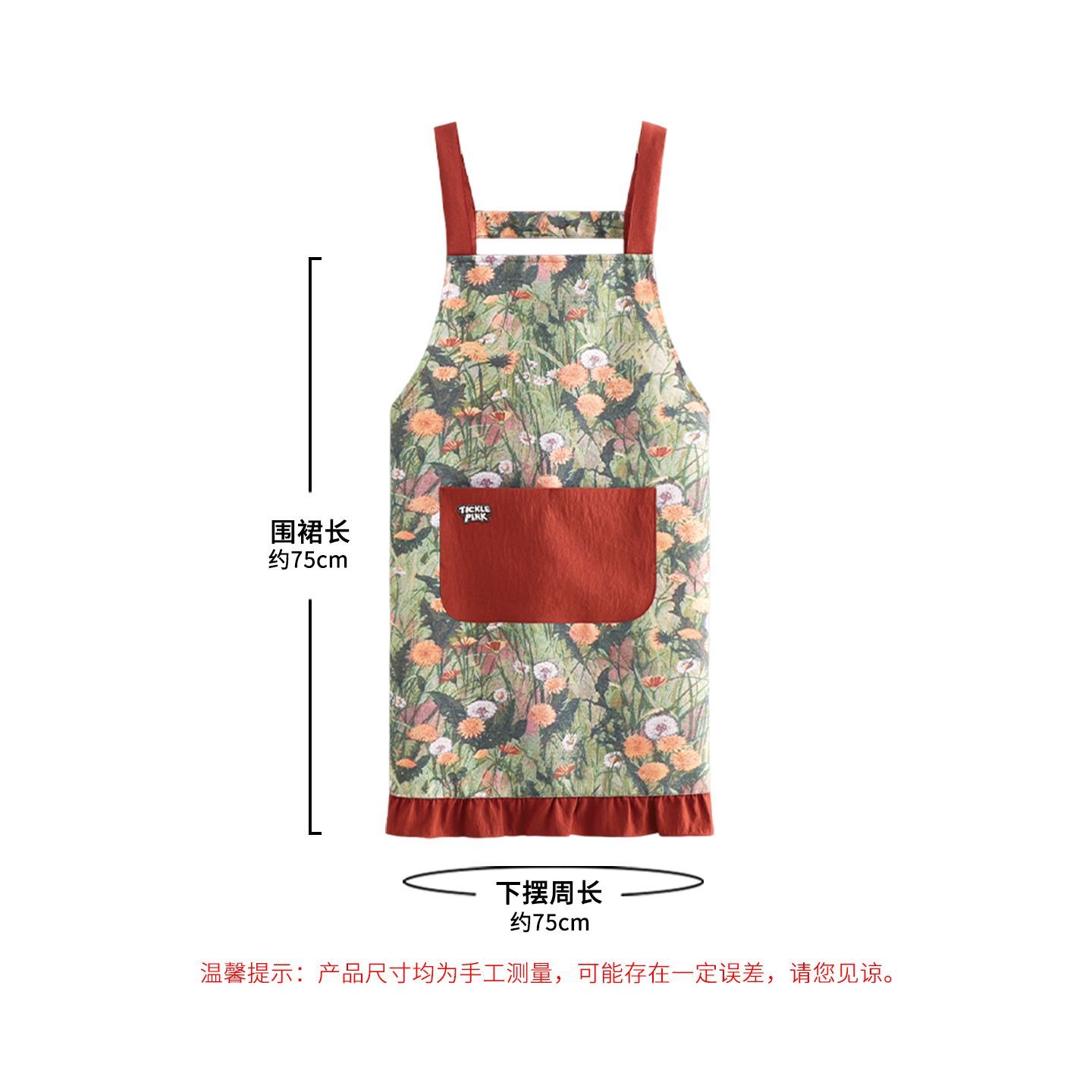 防污韩版围裙纯棉耐磨厨房家用2026新款网红餐饮专用洋气女工作服详情10