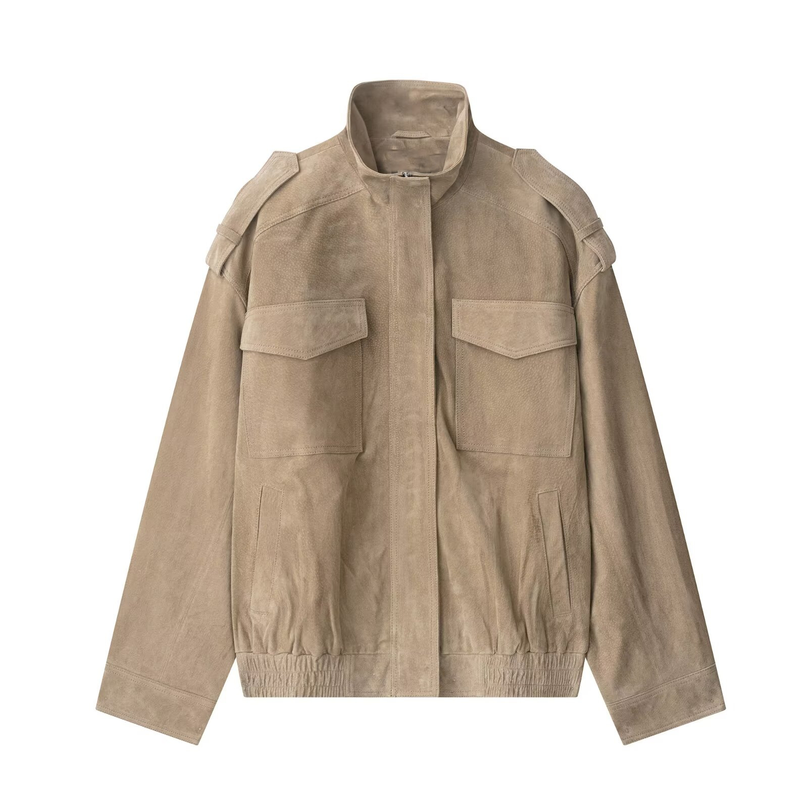 Cross-border foreign trade autumn European and American style women's casual and loose design long-sleeved jacket, small batch in stock Item Picture