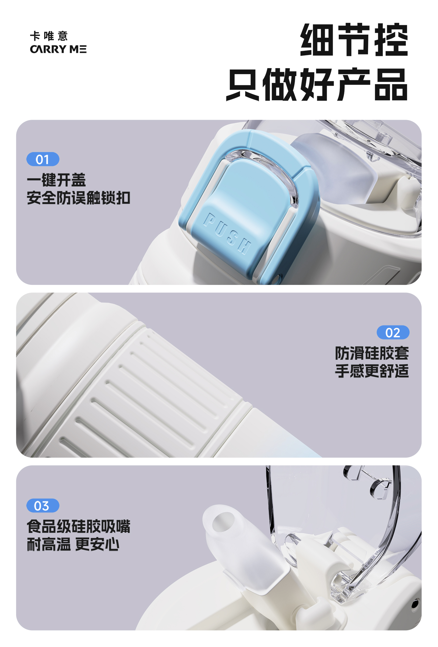 【OSEO】26Q3#5290 Glacier Blue gradient stainless steel insulated Cup, car water cup, Portable cup, creative, fashionable and trendy pic 10