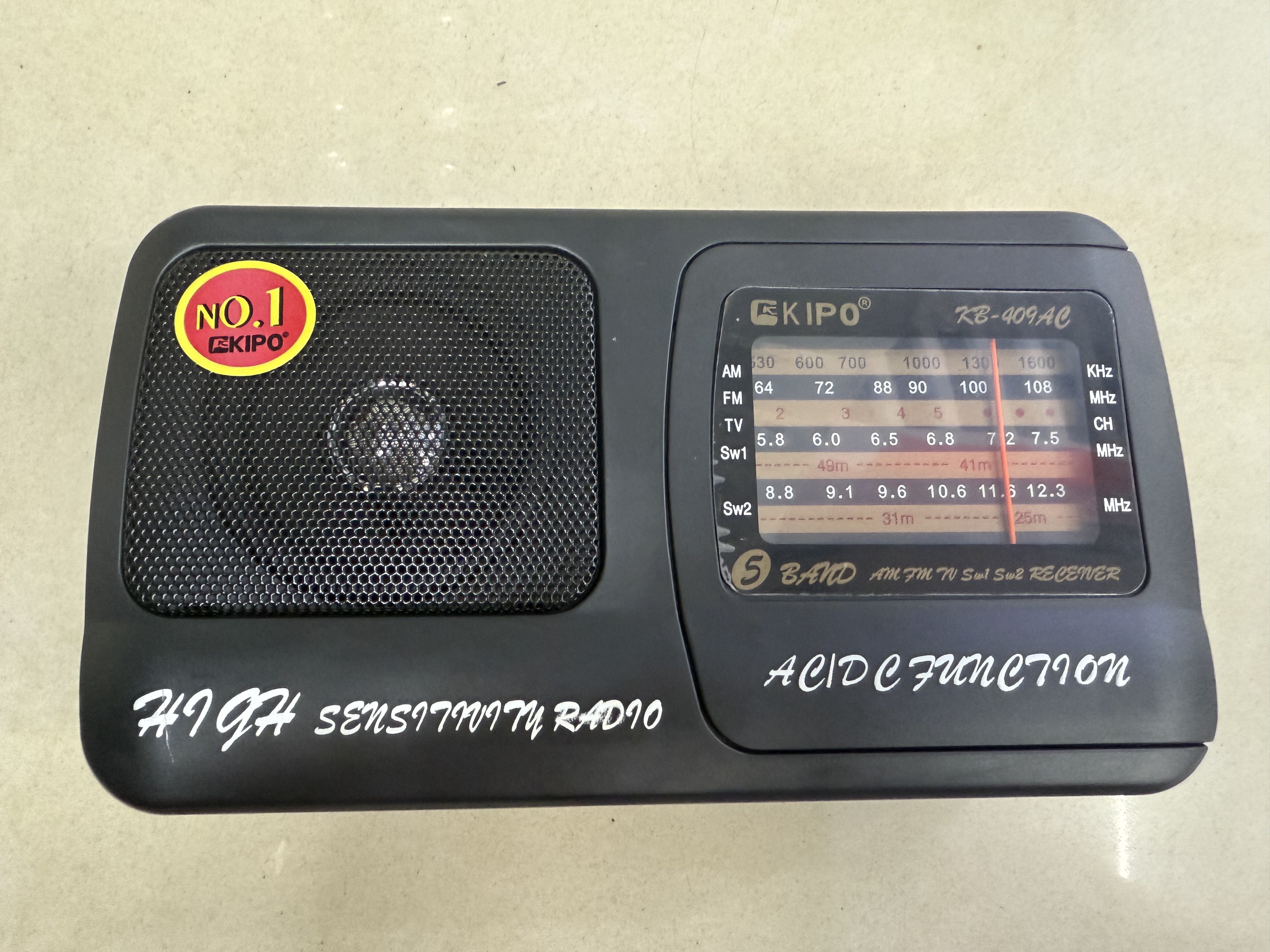 KB-308, KB-408, KB-409 Classic radio, multi-band desktop ornament, plug-in battery, dual-purpose for the elderly Specification image