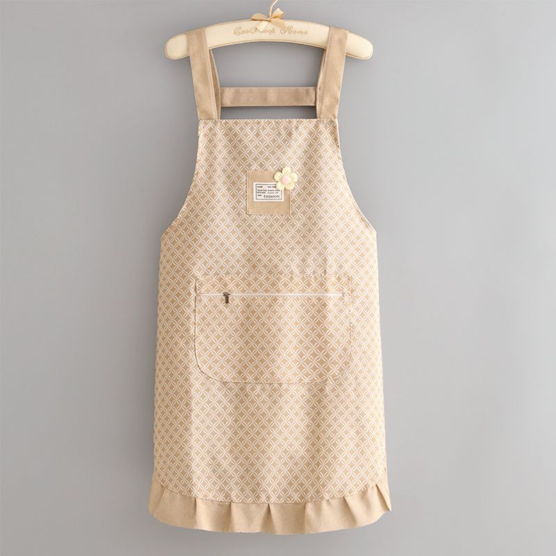 Korean-style simple stain-resistant apron for home kitchen cooking, breathable and wear-resistant, specially designed for dining, restaurants and street vending Specification image