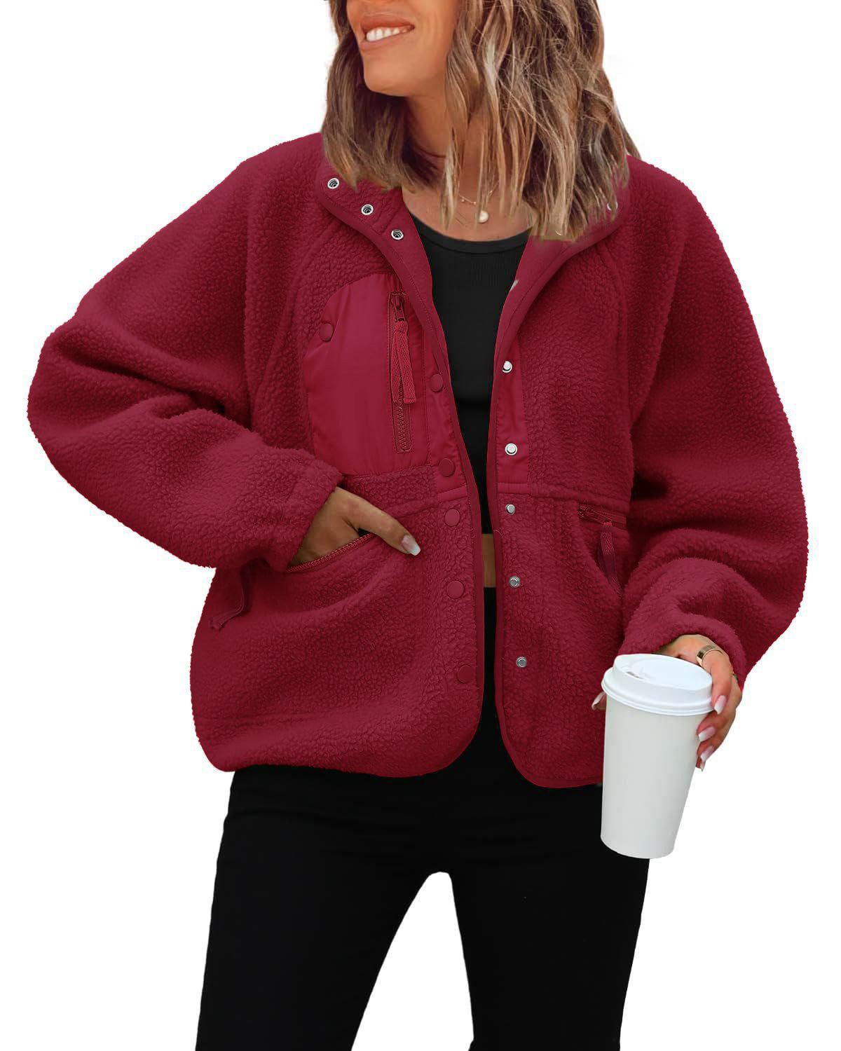 Cross-border foreign trade autumn European and American style women's casual and loose design long-sleeved jacket, small batch Item Picture