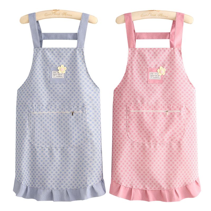 Korean-style simple stain-resistant apron for home kitchen cooking, breathable and wear-resistant, specially designed for dining, restaurants and street vending Item Picture