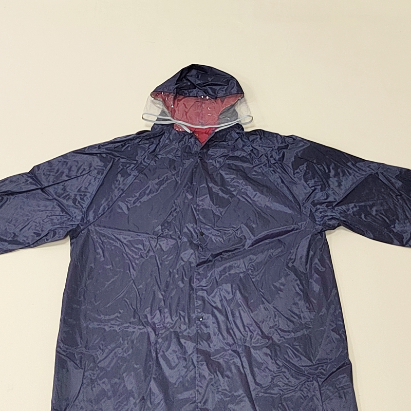 Li Wang Oxford Cloth transparent brim long raincoat, essential raincoat for cycling and traveling wholesale and direct sales Specification image