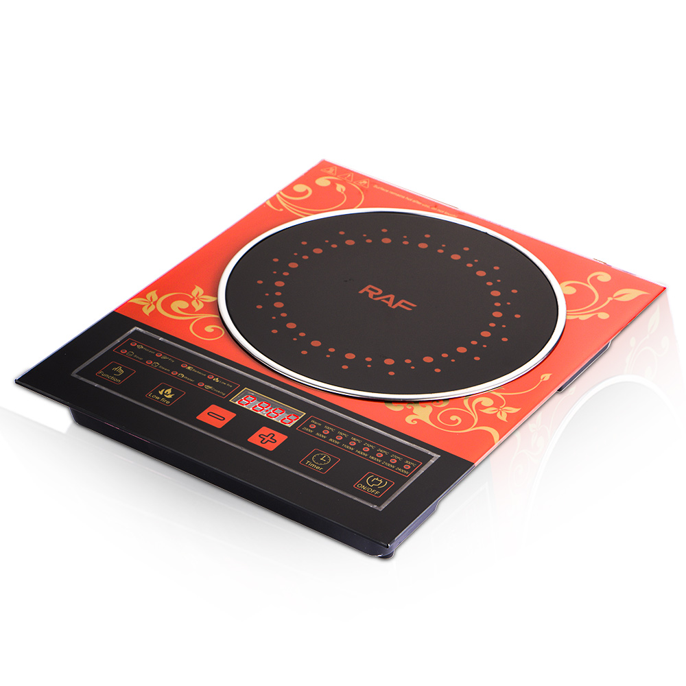 RAF cross-border European standard induction cooker for export, household hot pot, black crystal panel, stir-frying, waterproof induction cooker, touch intelligent Specification image