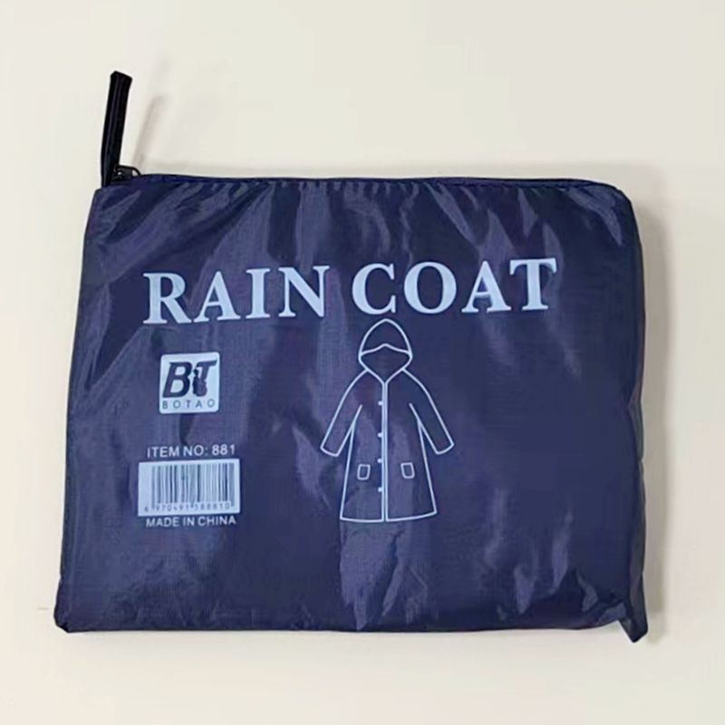 Li Wang Rain Gear Factory offers direct sales of long-sleeved Oxford fabric zipper pocket raincoats