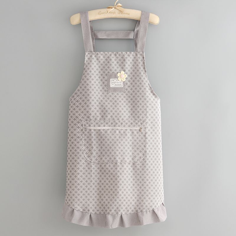Korean-style simple stain-resistant apron for home kitchen cooking, breathable and wear-resistant, specially designed for dining, restaurants and street vending Application Scenario